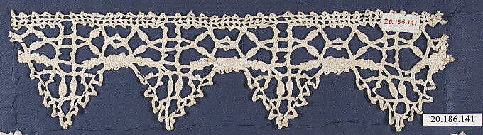 Edging, Bobbin lace, Italian, Genoa 