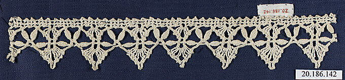 Edging, Bobbin lace, Italian, Genoa 