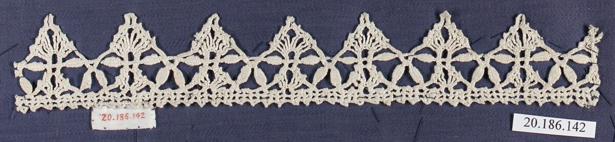 Edging, Bobbin lace, Italian, Genoa