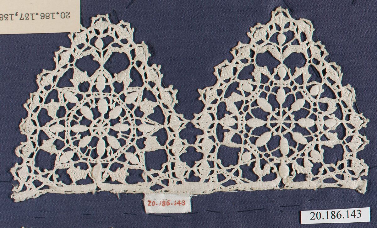 Fragment, Bobbin lace, Italian, Genoa