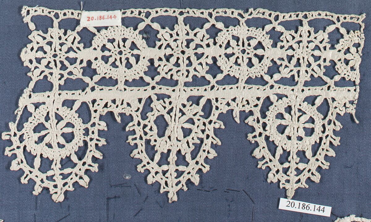 Edging, Bobbin lace, Italian, Genoa