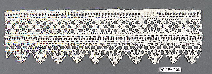Strip, Drawnwork, bobbin lace, Italian