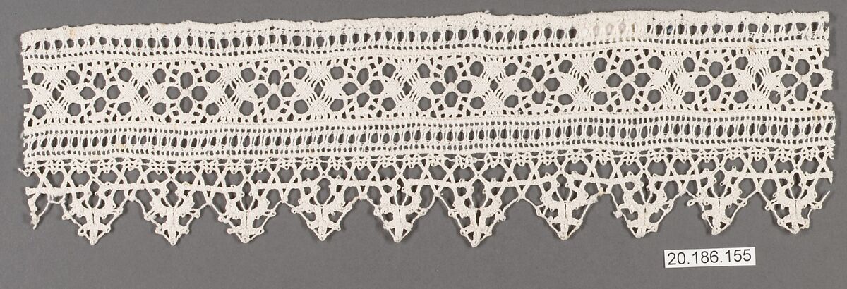 Strip, Drawnwork, bobbin lace, Italian
