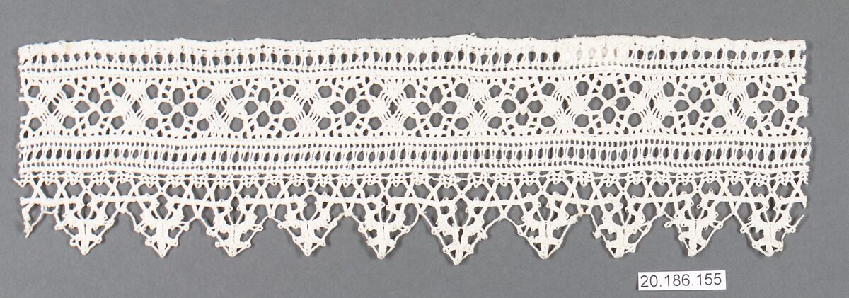Strip, Drawnwork, bobbin lace, Italian