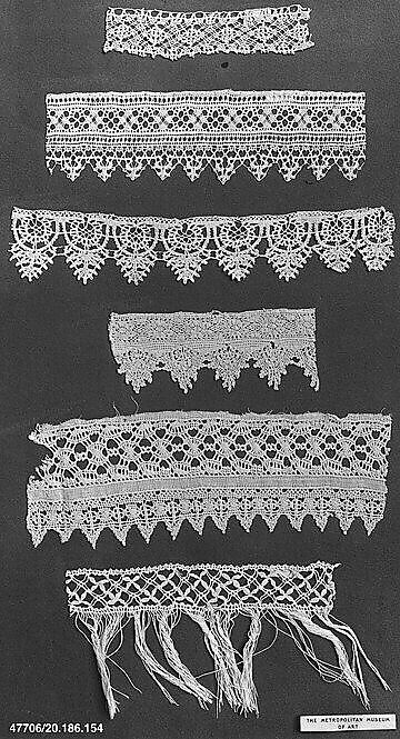Edging, Bobbin lace, Italian, Genoa