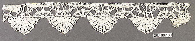 Edging, Bobbin lace, Italian, Genoa 