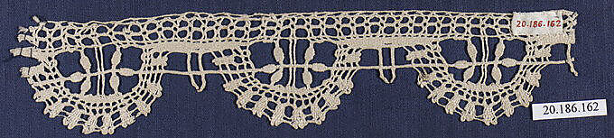 Edging, Bobbin lace, Italian, Genoa 