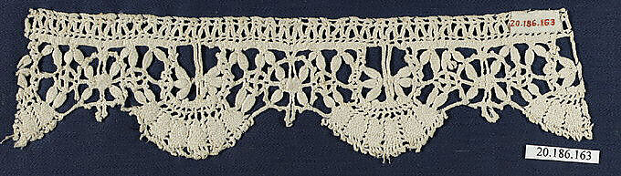 Edging, Bobbin lace, Italian, Genoa 