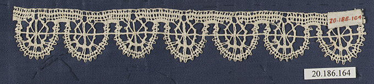 Edging, Bobbin lace, Italian, Genoa 