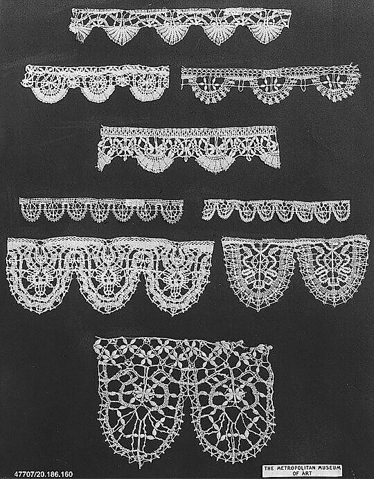Edging, Bobbin lace, Italian, Genoa