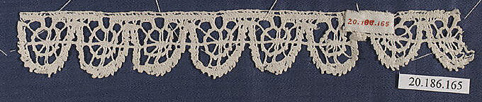 Edging, Bobbin lace, Italian, Genoa 