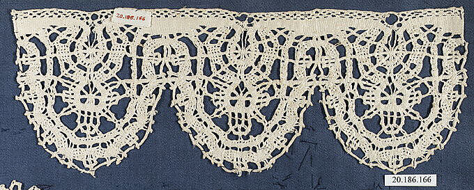 Edging, Bobbin lace, Italian, Genoa 