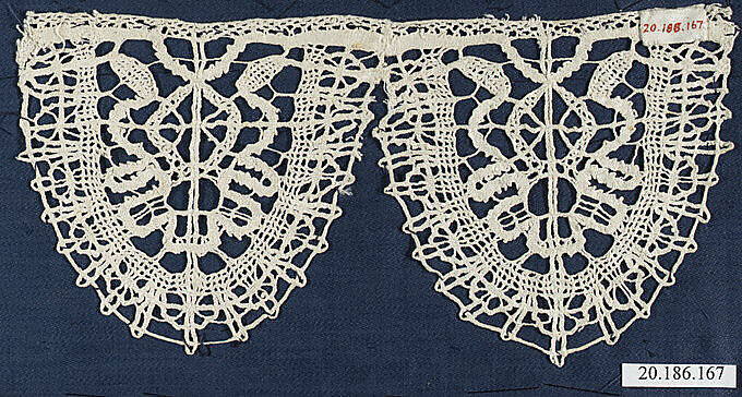 Edging, Bobbin lace, Italian, Genoa 