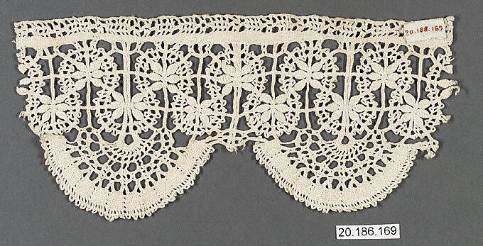 Edging, Bobbin lace, Italian, Genoa 