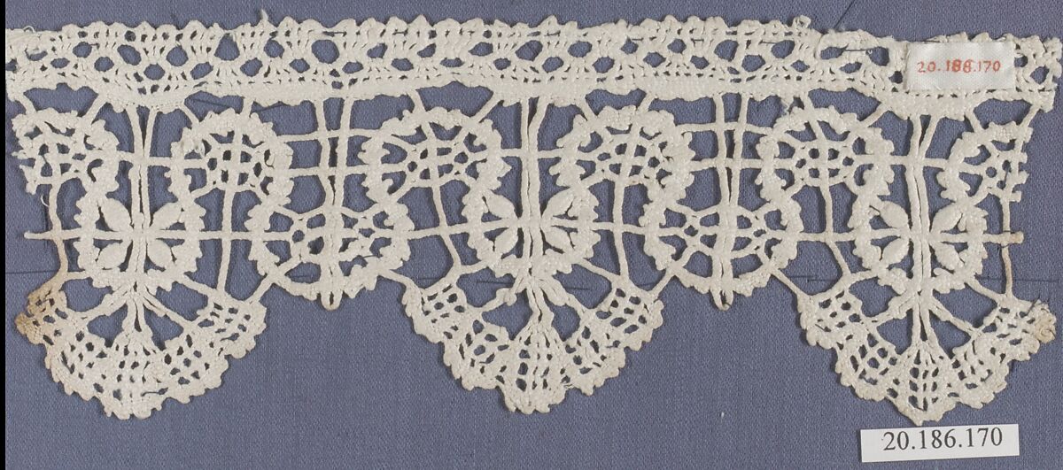 Edging, Bobbin lace, Italian, Genoa