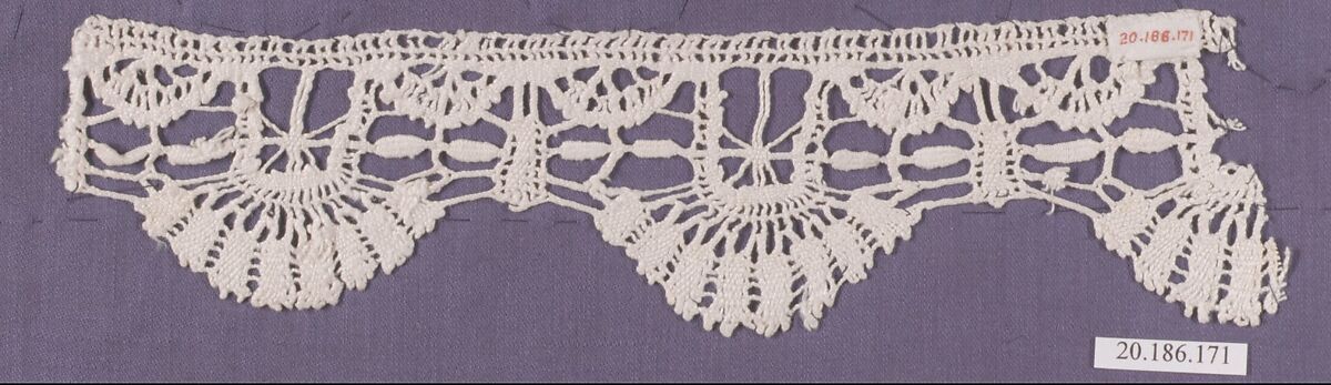 Edging, Bobbin lace, Italian, Genoa