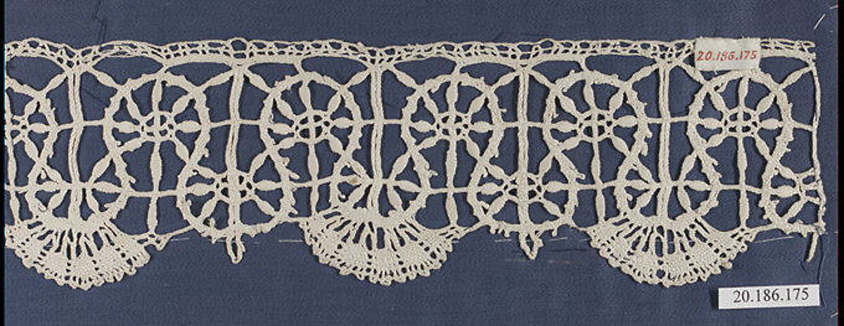 Edging, Bobbin lace, Italian, Genoa 