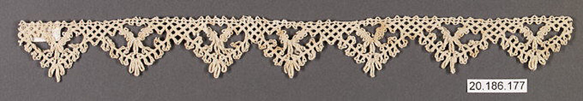 Edging, Bobbin lace, Italian, Venice 