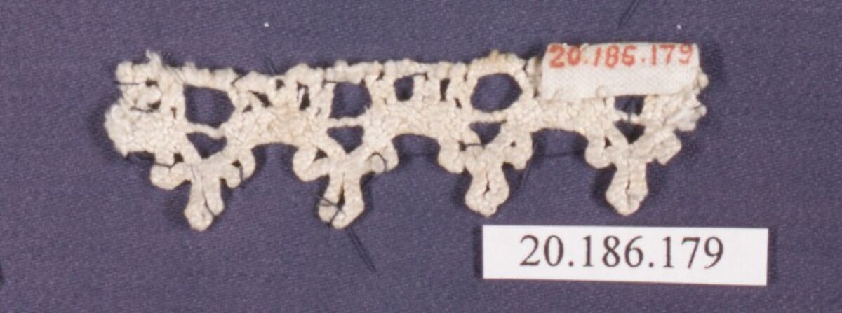 Fragment, Bobbin lace, Italian, Venice