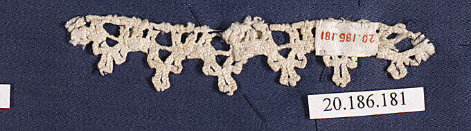 Edging, Bobbin lace, Italian, Venice 
