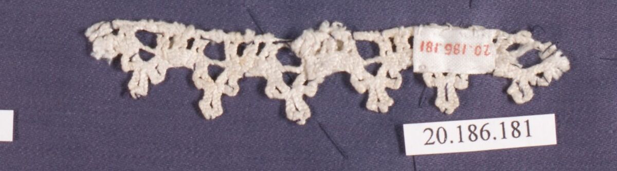 Edging, Bobbin lace, Italian, Venice