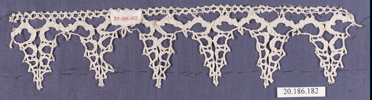 Edging, Bobbin lace, Italian, Venice