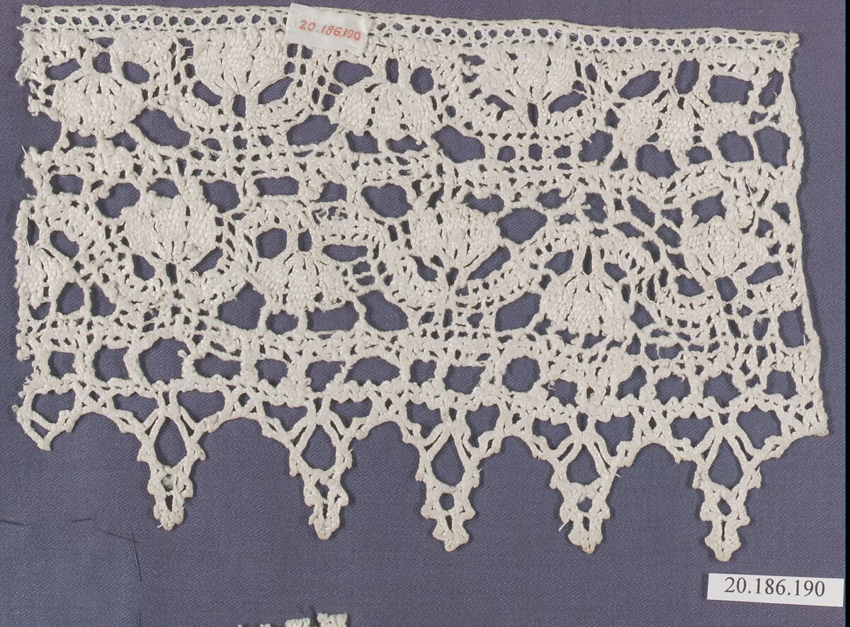 Border, Bobbin lace, Italian, Genoa