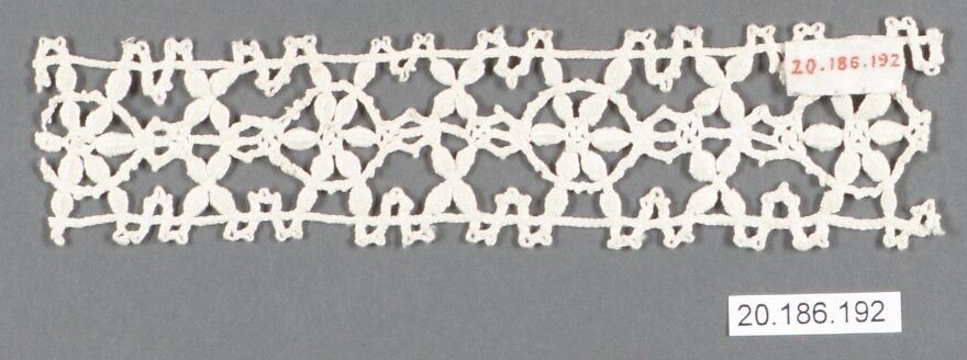 Insertion, Bobbin lace, Italian, Genoa 