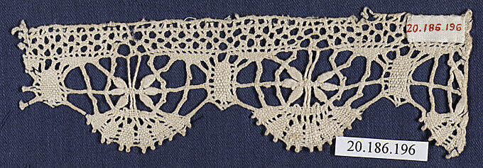 Edging, Bobbin lace, Italian, Genoa 