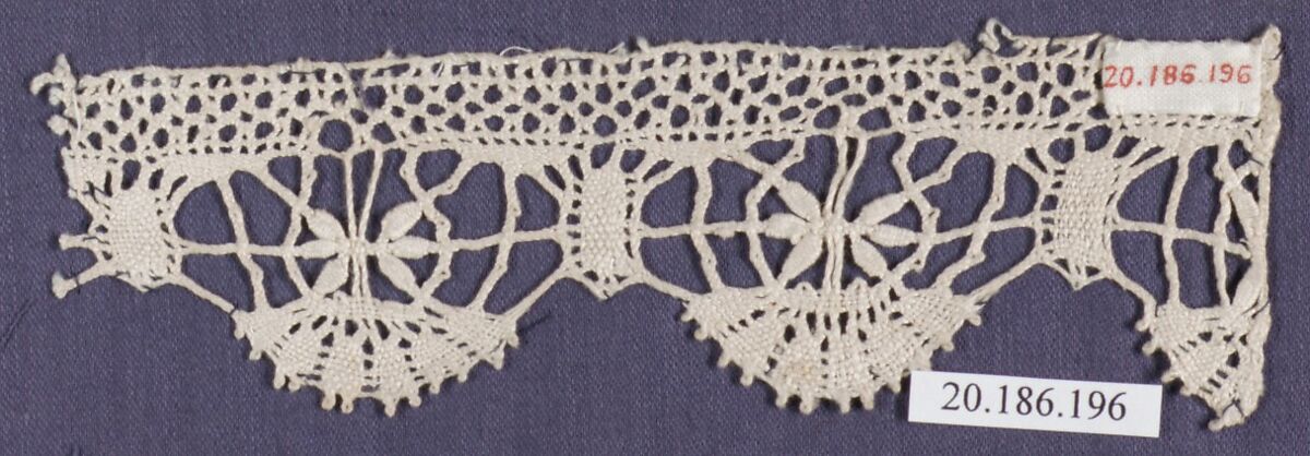 Edging, Bobbin lace, Italian, Genoa