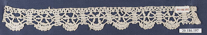 Edging, Bobbin lace, Italian, Genoa 