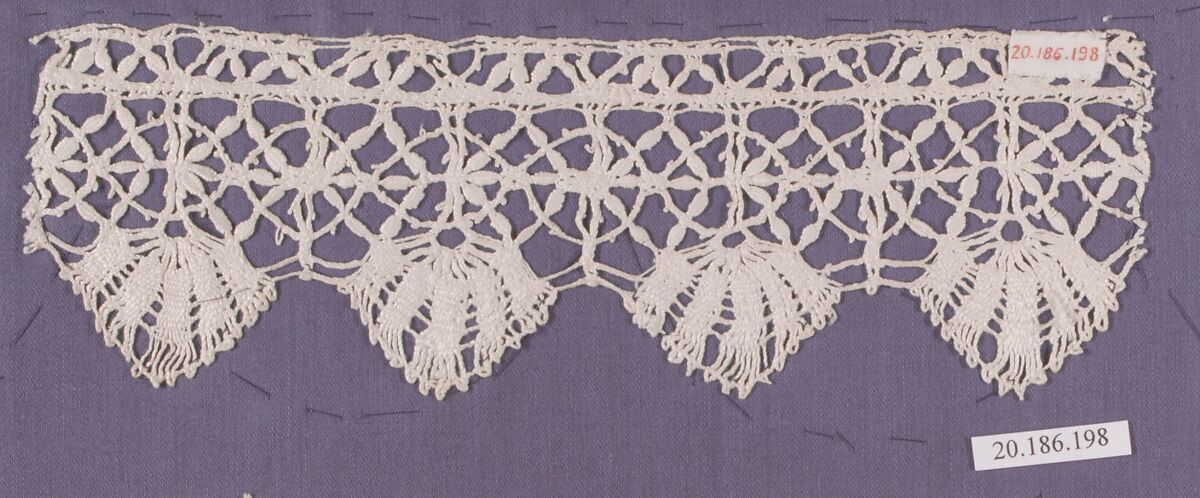 Edging, Bobbin lace, Italian, Liguria