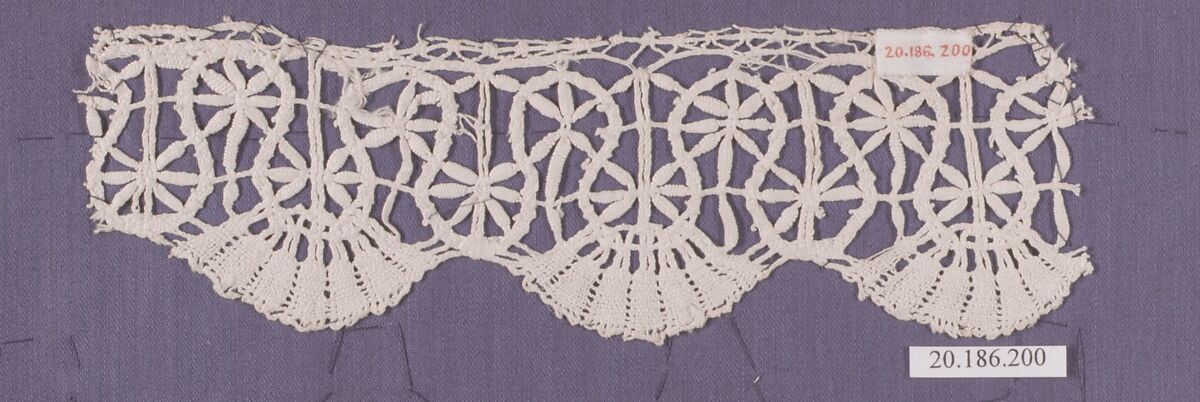 Edging, Bobbin lace, Italian, Liguria