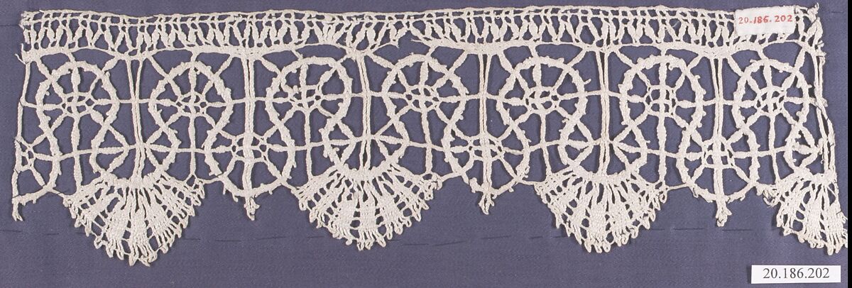 Edging, Bobbin lace, Italian, Liguria
