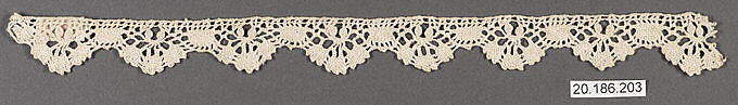 Edging, Bobbin lace, Italian, Liguria 