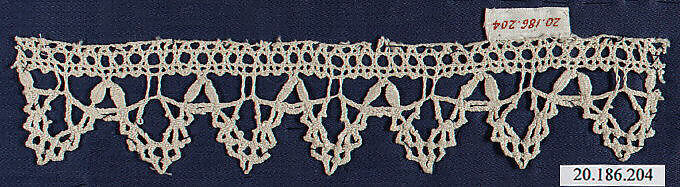 Edging, Bobbin lace, Italian, Liguria 