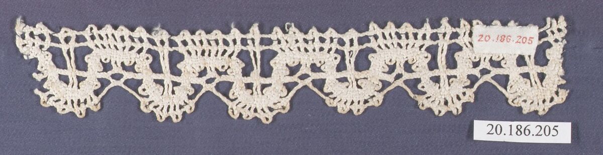 Edging, Bobbin lace, Italian, Venice