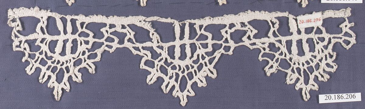 Edging, Bobbin lace, Italian, Liguria