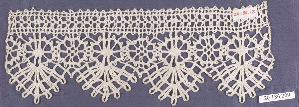 Edging, Bobbin lace, Italian, Venice