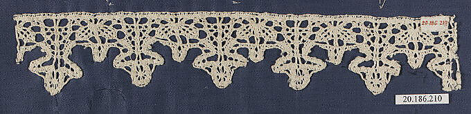 Edging, Bobbin lace, Italian, Genoa 