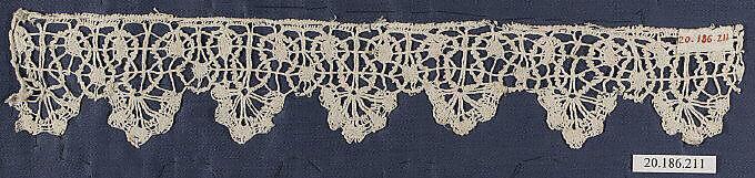 Edging, Bobbin lace, Italian, Genoa 