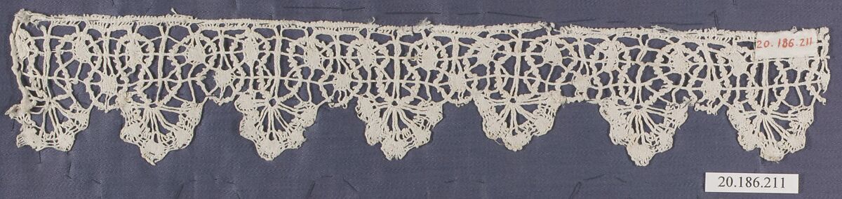 Edging, Bobbin lace, Italian, Genoa