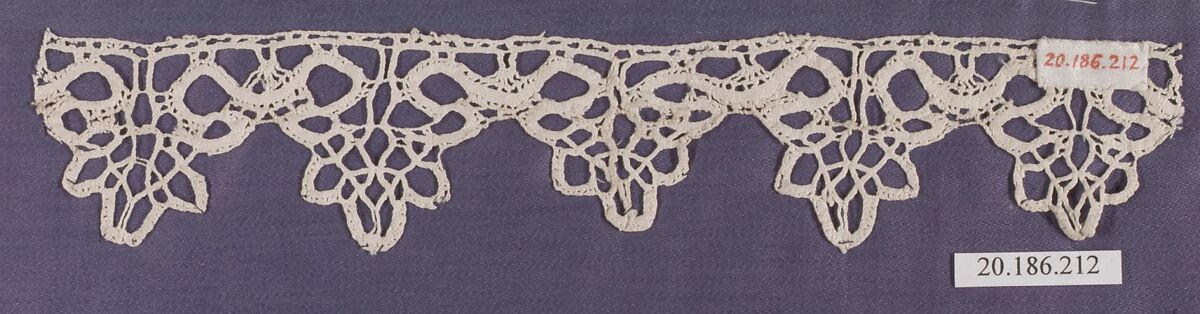 Edging, Bobbin lace, Italian, Genoa