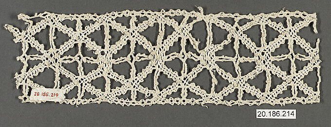 Insertion, Bobbin lace, Italian, Venice