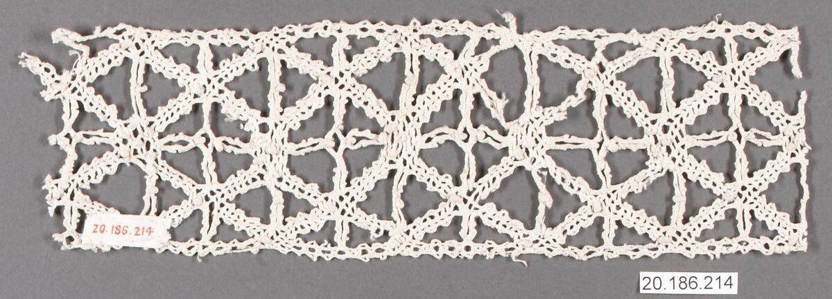 Insertion, Bobbin lace, Italian, Venice