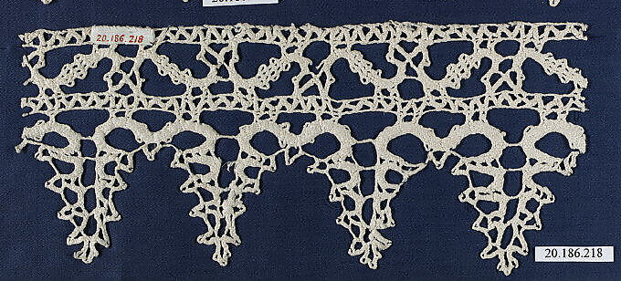 Edging, Bobbin lace, Italian, Venice 