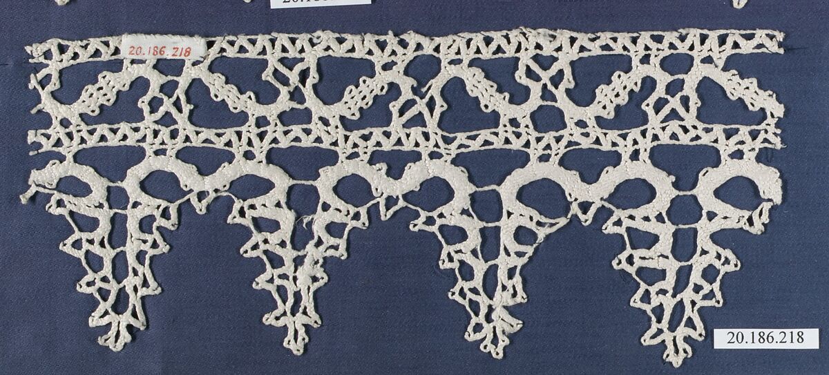 Edging, Bobbin lace, Italian, Venice