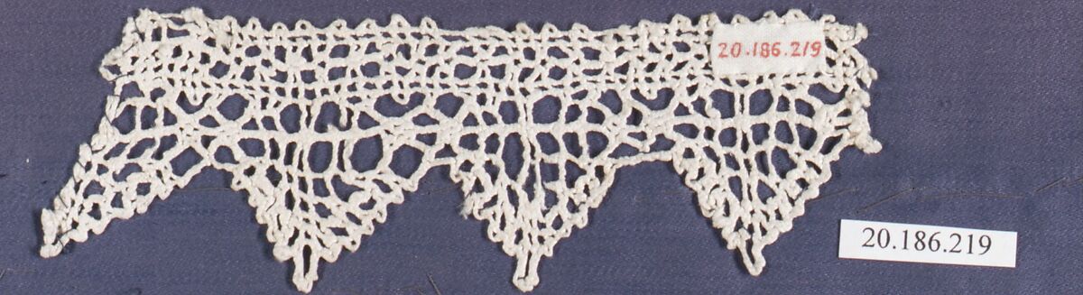 Edging, Bobbin lace, Italian, Venice