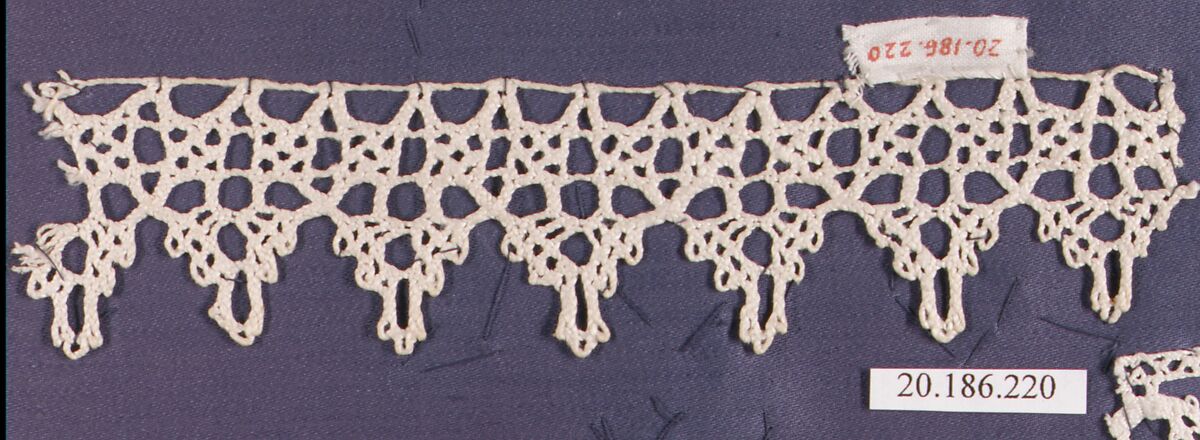 Edging, Bobbin lace, Italian, Venice