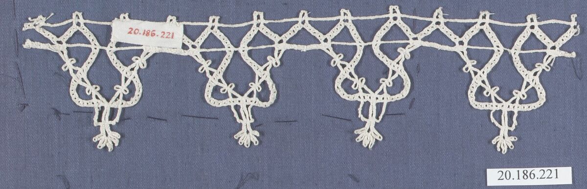 Edging, Bobbin lace, Italian, Venice